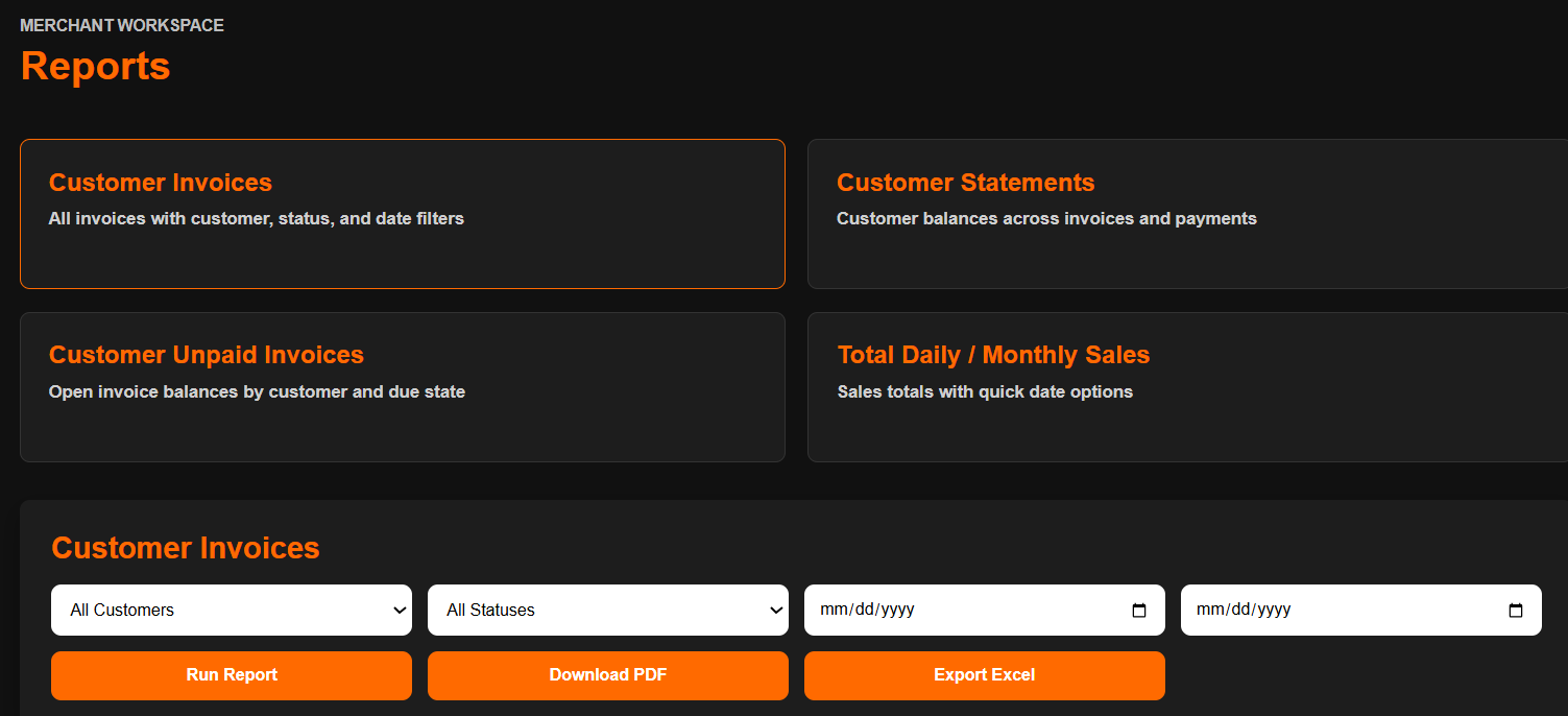 Mecho reports screenshot